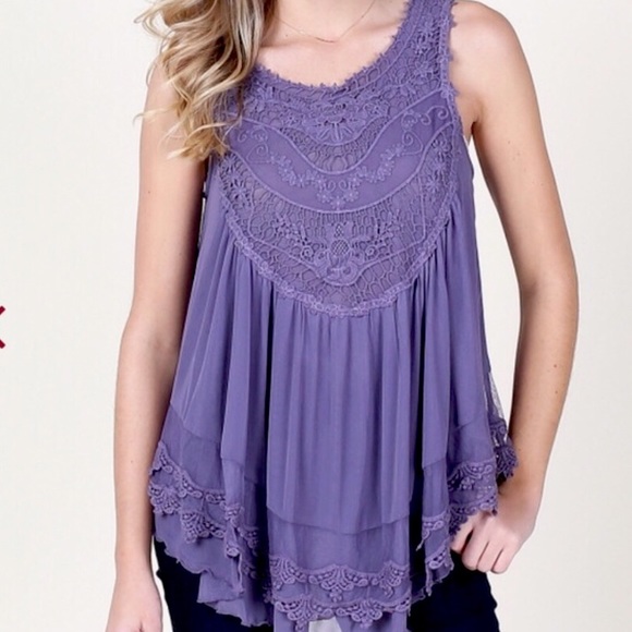Altar'd State Tops - Altar’d State Timeless Lace Tank Blouse